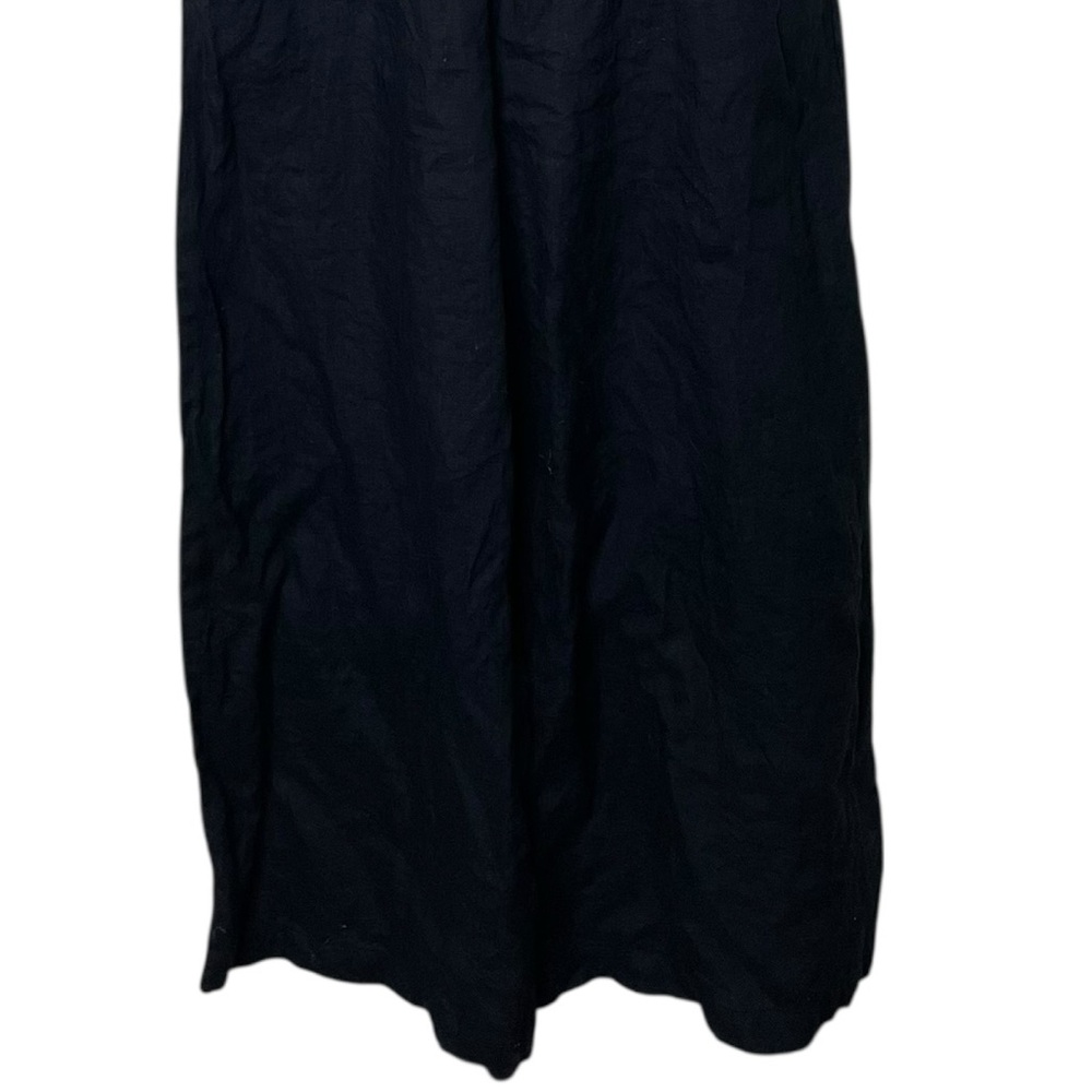Vitamin A Marina EcoLinen Black Jumpsuit CoverUp Medium - Picture 11 of 13
